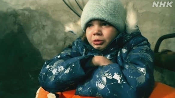 戦禍を逃れたウクライナの子ども（NHK）