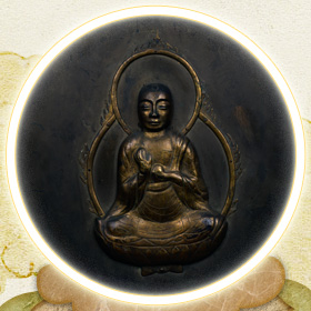 Copper Plaque with Image of the Bodhisattva Jizo