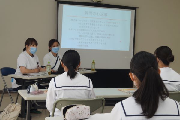 ナースの訪問授業の写真