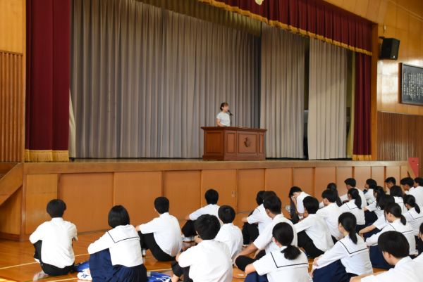 2学期始業式の写真