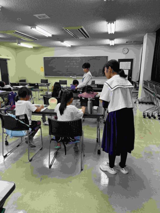 夏休み子ども学習教室（生徒会活動）