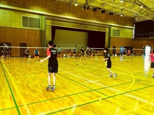 2018年 大阪成蹊大学バドミントン講習会にて