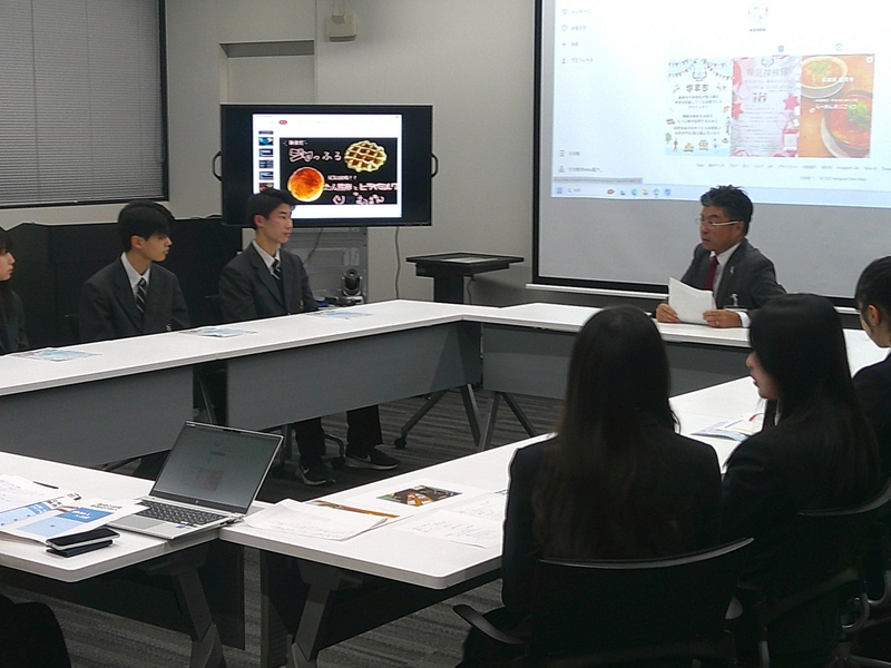 市長へ取り組み報告(２年総合探究)